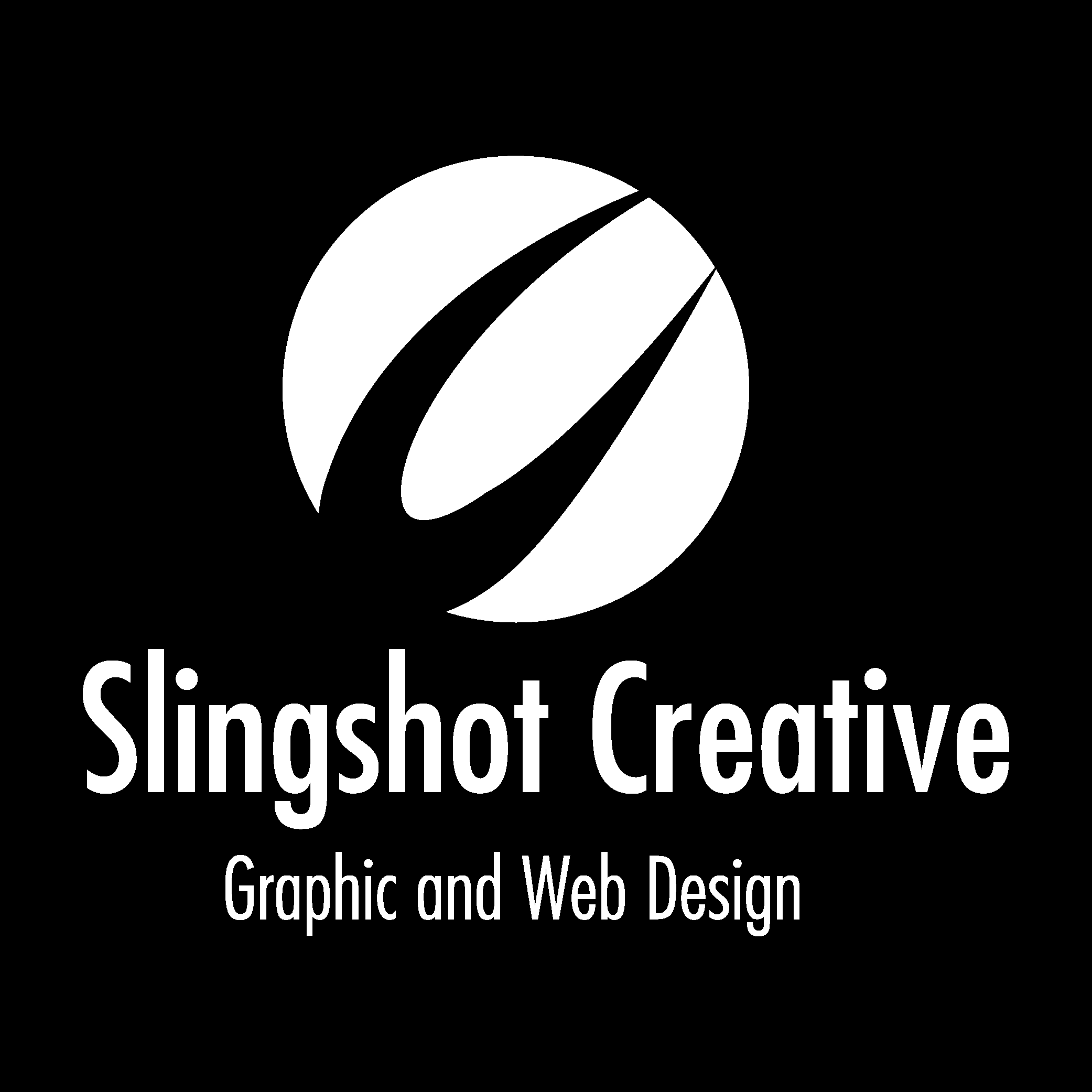 Slingshot Creative White Logo Vector Logo